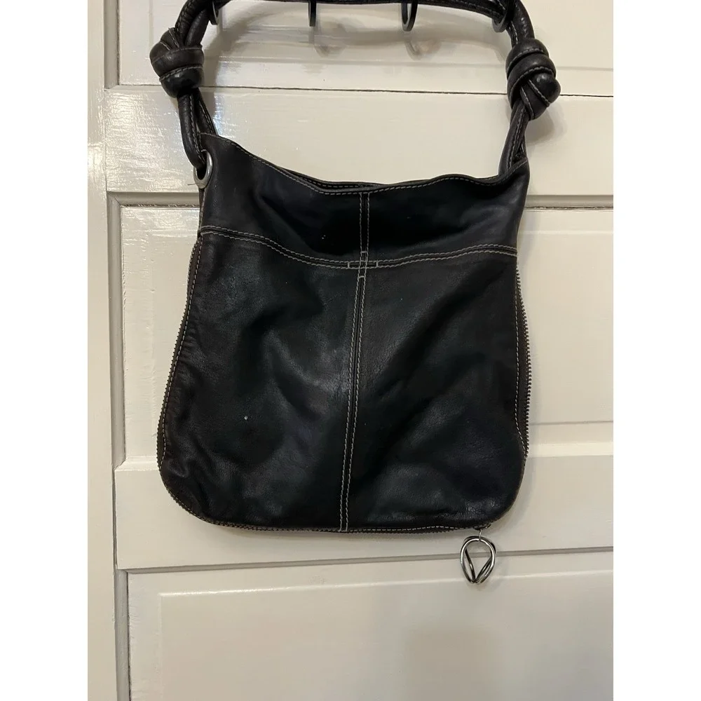 Vintage Donna Karan Shoulder Bag Purse Brown Expandable Chocolate Brown